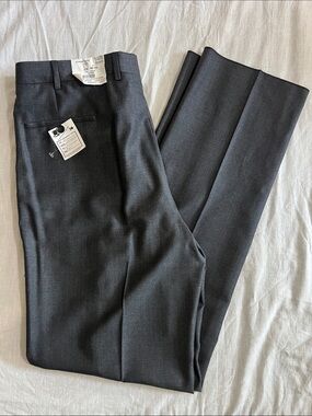 Samuelsohn NWT Super 110s Wool Dress Suit Pants Size 38R US In Solid Gray